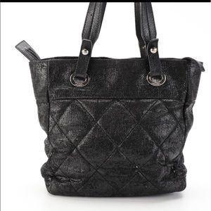 Chanel Biarritz PM in black tote